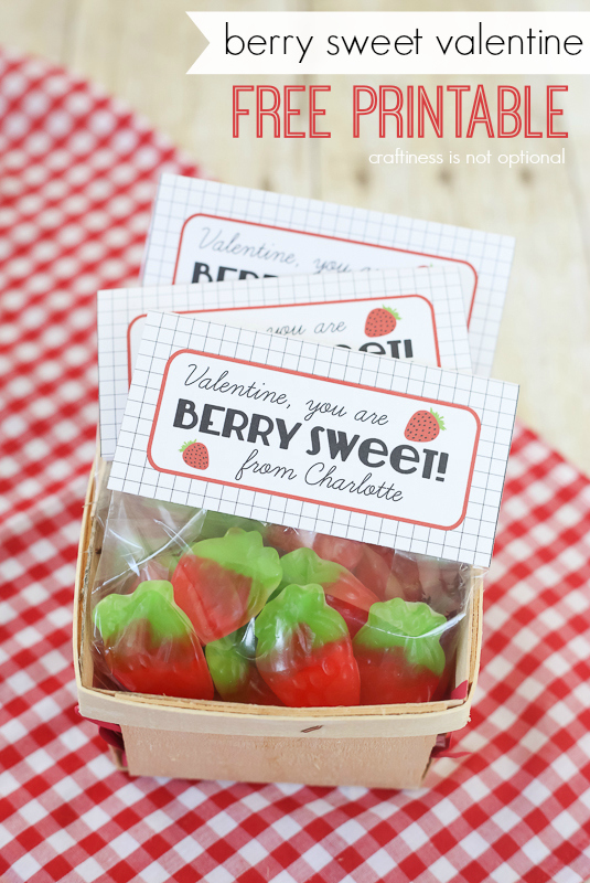  berry Sweet Valentine FREE Printable 